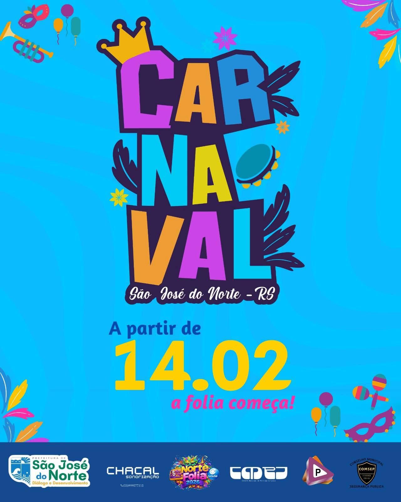 PROGRAMAÇÃO DO CARNAVAL 2026 É APRESENTADA EM SÃO JOSÉ DO NORTE